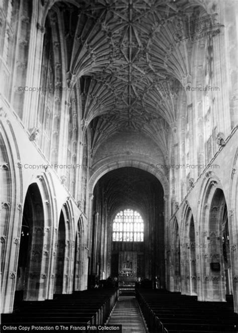 Photo of Sherborne, Abbey Interior Showing Fan Vaulting Roof c.1955