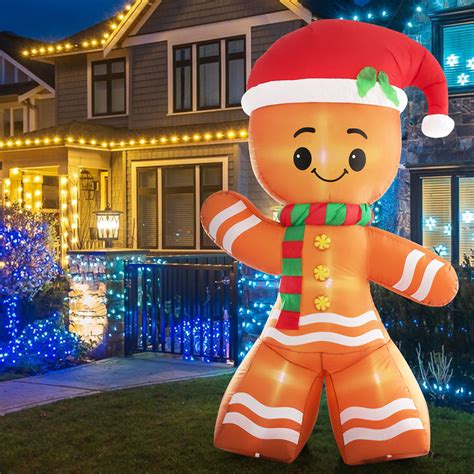 Gingerbread Man 2.4M Christmas Inflatable Gingerbread Man Xmas Decor L – Factory Buys