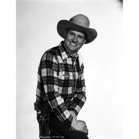 Gene Autry smiling in Cowboy Hat and Checkered Shirt Photo Print (8 x 10) - Walmart.com ...