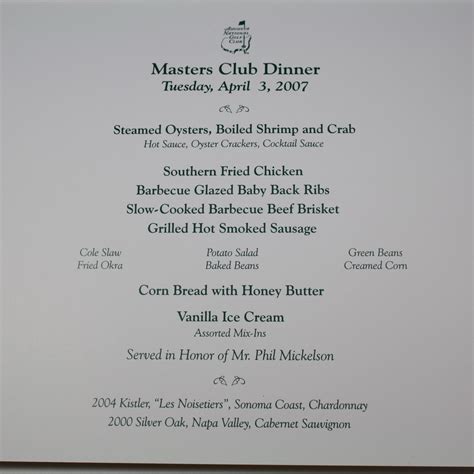 Lot Detail - 2007 Masters Champions Dinner Menu Cover Depicts Bobby Jones & First 1952 Event!