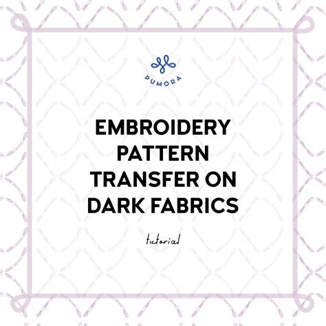 Pattern transfer on dark fabrics with transfer paper