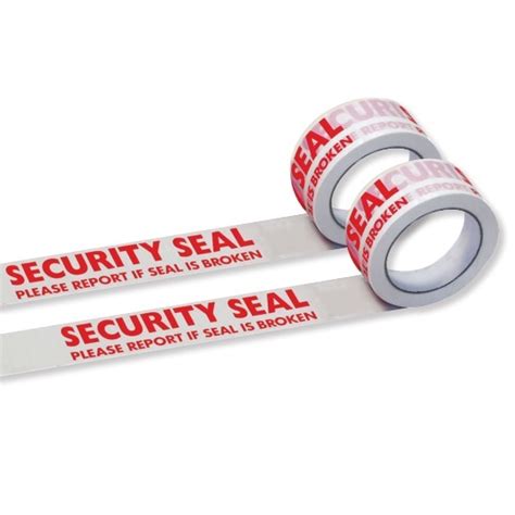 Printed Warning Tape 'Security Seal' White.