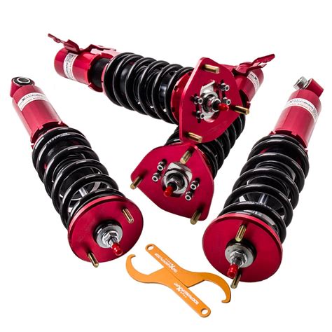 Red Coilover Kit For Nissan S13 240SX 89 90 Adj. Coilover Coil Spring Over Strut Coilovers ...