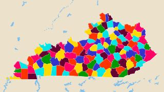 Counties in Kentucky - AtlasBig.com