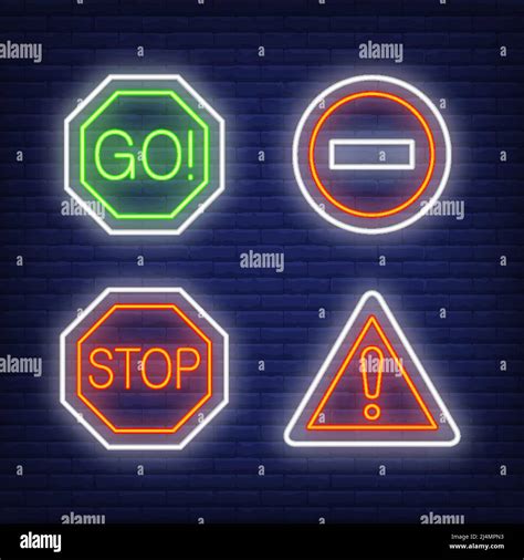 Electric stop go signs Stock Vector Images - Alamy