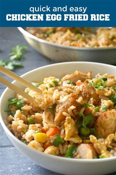 Healthy Chinese Chicken Egg Fried Rice Recipe, a quick, easy and tasty ...