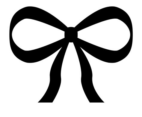 Free Hair Bow Clip Art Black And White, Download Free Hair Bow Clip Art ...