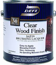 DEFT Clear Wood Finish Brushing Lacquer SATIN/ 1 Quart - World Paint Supply