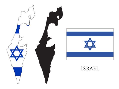 israel flag and map illustration vector 21822858 Vector Art at Vecteezy