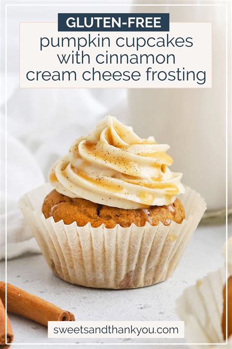 Gluten-Free Pumpkin Cupcakes With Cinnamon Cream Cheese Frosting