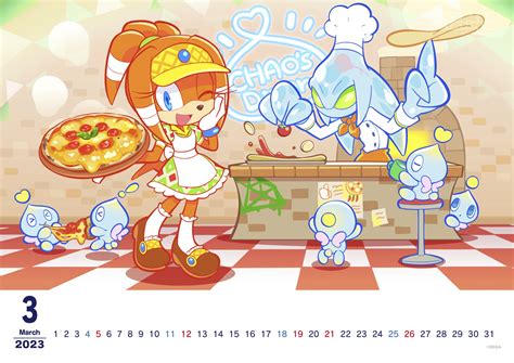 Sonic Channel Calendar March 2023: Tikal & Chaos Zero's Diner - Sonic News - Sonic Stadium