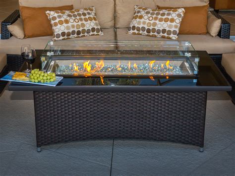 Outdoor GreatRoom Montego 59.75 x 30 Rectangular Crystal Fire Pit ...