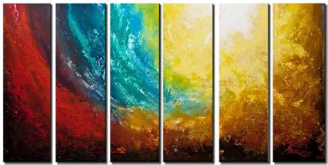 canvas print of huge abstract paintign earth painting