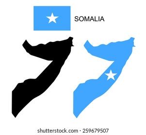 Somalia Map Flag Vector Somalia Map Stock Vector (Royalty Free ...