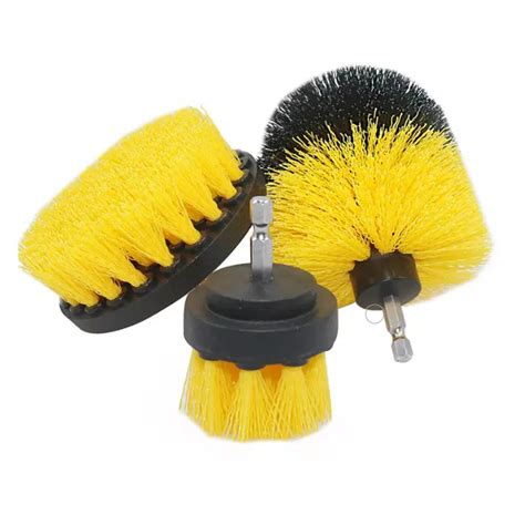 Drill Brush Set Attachment Kit Pack of 3 - All Purpose Power Scrubber ...