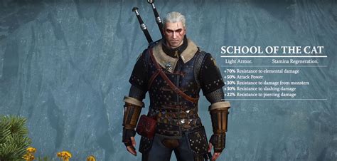 witcher 3 cat school gear Witcher 3 Armor Sets, The Witcher 3, High Fantasy, Sci Fi Fantasy ...