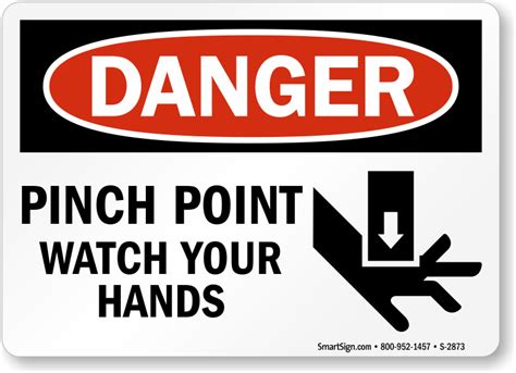 Pinch Point Signs | Nip Point Signs - MySafetySign.com