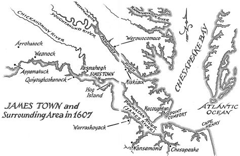 Line Art and stipple map of James Town circa 1607 produced for Random House. The illustration ...