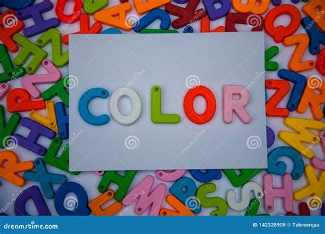 Color Written with Alphabet Blocks Stock Image - Image of language ...