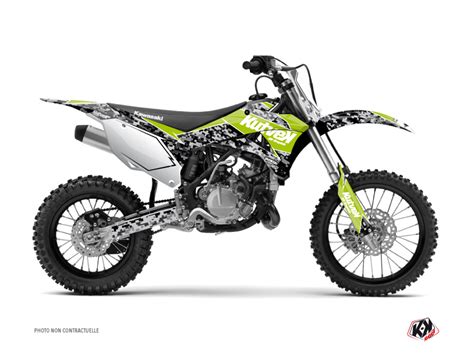 Kawasaki 110 KLX Dirt Bike Predator Graphic Kit Green - Kutvek Kit Graphik