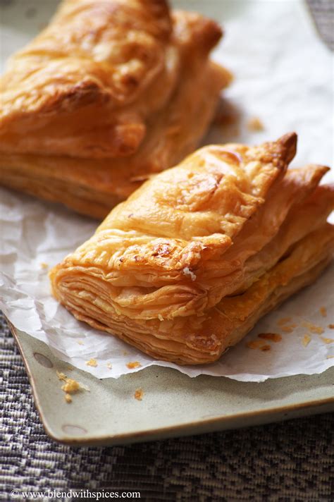 Paneer Puff Recipe - Indian Bakery-Style Paneer Puff Pastry Turnovers