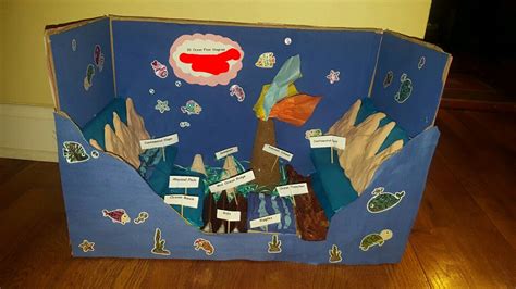 3D Ocean Floor Diagram (5th grade) #Oceanfloor #3D #science #5thgrade # ...