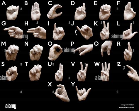 Hand Sign Language Alphabet High Resolution Stock Photography and Images - Alamy