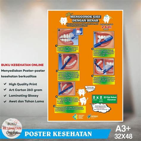 Jual Poster Kesehatan MENGGOSOK GIGI DENGAN BENAR - LAMINATING GLOSSY OBRAL | Shopee Indonesia