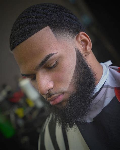 Waves + Temple Fade + Disconnected beard - Men's Haircuts | Waves ...