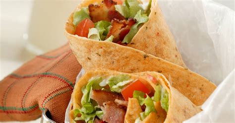 Bacon, Lettuce and Tomato Wraps Recipe | Yummly