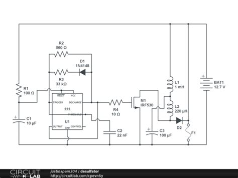 555 Based Lead Acid Batteries Desulfator Circuit - Circuit Diagram