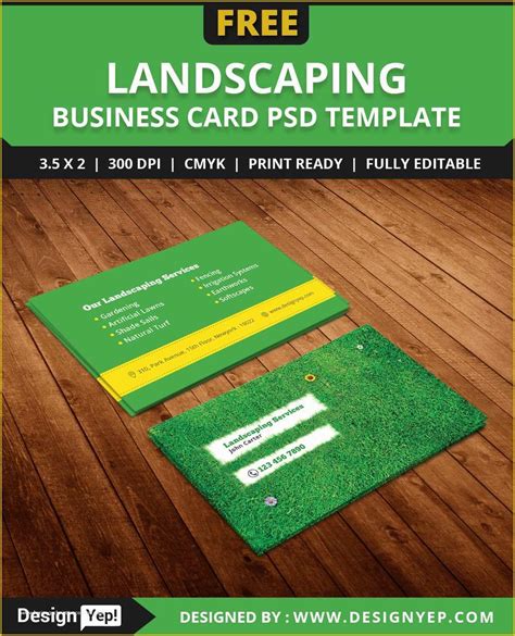 Lawn Care Business Card Templates Free Downloads Of Landscape Logo ...