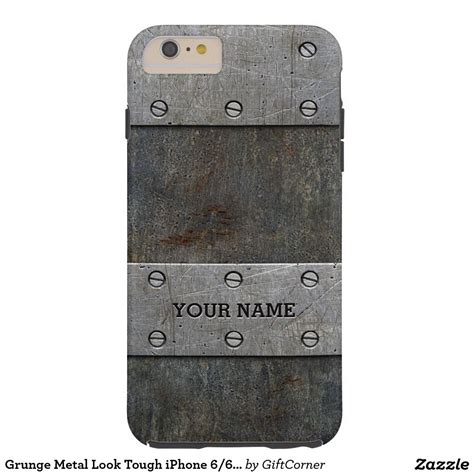 Grunge Metal Look Tough iPhone 6/6s Plus Case | Zazzle.com | Iphone 6 ...