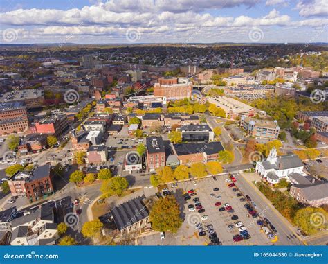 Lowell Downtown Aerial View, Massachusetts, USA Stock Photo - Image of hall, america: 165044580