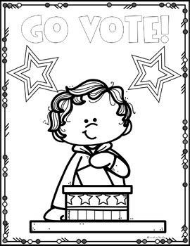 Election and Voting Coloring Pages by Less Work More Play | TpT