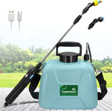 SideKing 1.35 Gallon/5L Battery Powered Sprayer, Electric Sprayer with ...