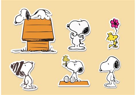 Descargar Vectores Snoopy De La Etiqueta engomada Vector. ¡Encuentre más de un millón de ...