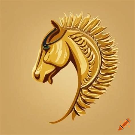 Golden winged horse sculpture on Craiyon