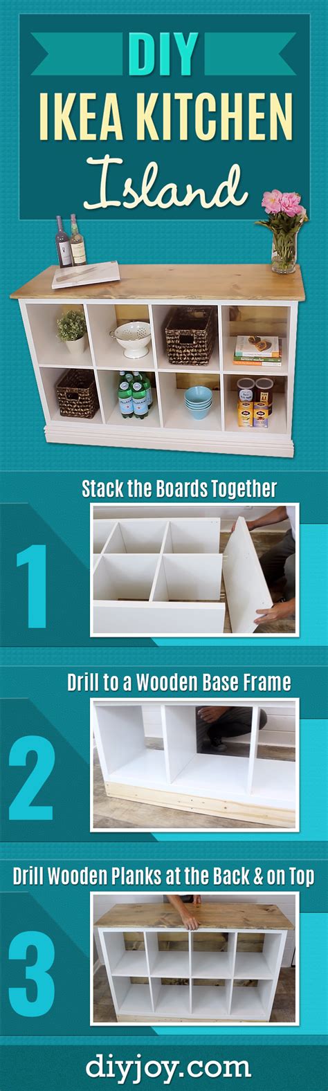 How to Build A Kitchen Island From An Ikea Shelving Unit