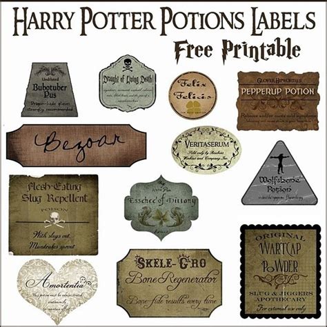 7 Harry Potter Craft Ideas & Printables - EverythingEtsy.com | Harry potter potion labels, Harry ...