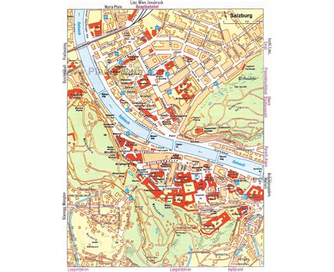 Maps of Salzburg | Collection of maps of Salzburg city | Salzburg ...