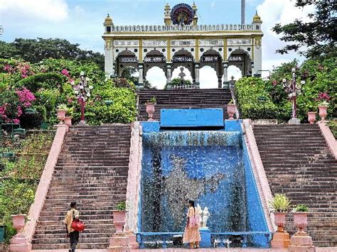 One of the historical gardens in India- Brindhavan, Mysore