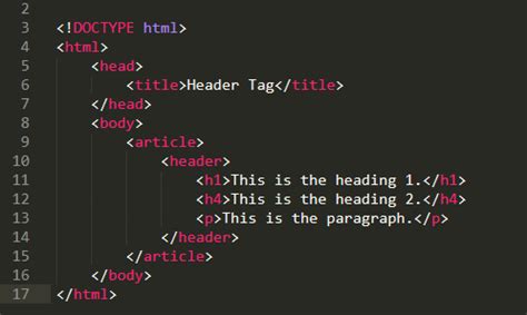 An Introduction to HTML Header