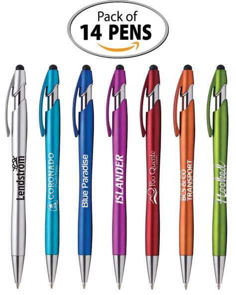 Ballpoint Pen w/Stylus Tip Click action Custom Personalized Black writing ink - The Beemer ...