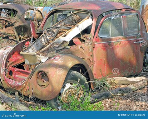 Car Body Parts Salvage Yard. Stock Photo - Image: 58661011