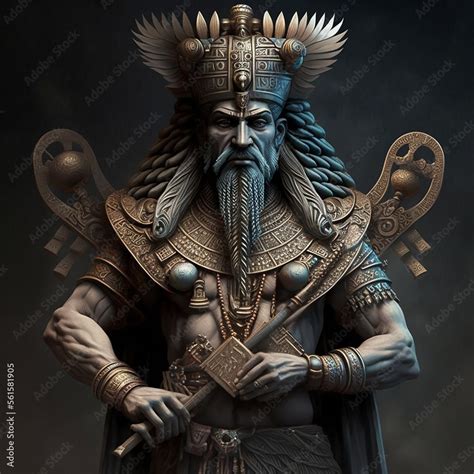 Ancient Sumerian mythology. Enki,ancient Sumerian mythological god ...