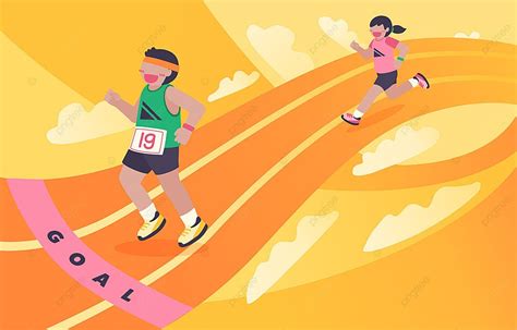 Running People Flat Vector Illustration Athletes Sportive Men And Women ...