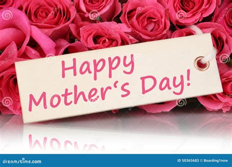 Happy Mother's Day With Roses Flowers Stock Photo - Image: 50365683