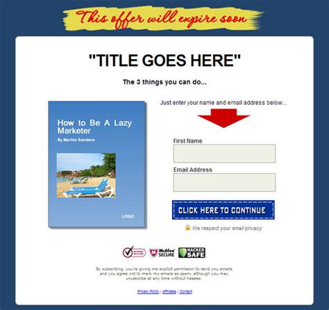 10 SQUEEZE PAGE TEMPLATES