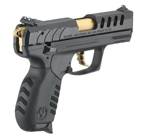 Ruger Sr22 Pistol 22lr 3.5" Blk/gold 3654 22 Lr - For Sale - New :: Guns.com